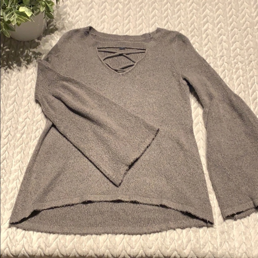 American eagle flare sleeve sweater